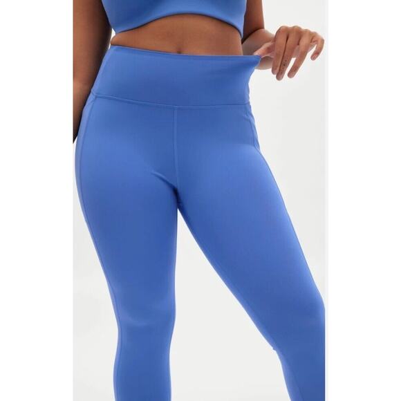 Girlfriend Collective Womens 6X Tight Legging Periwinkle Blue Crop Compression - Picture 1 of 10
